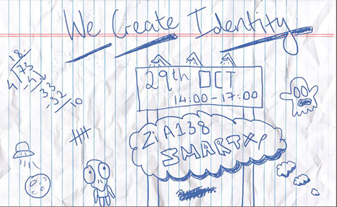 We were tasked with designing a poster for our first module's exhibition and I adopted a rough, doodle-like poster.