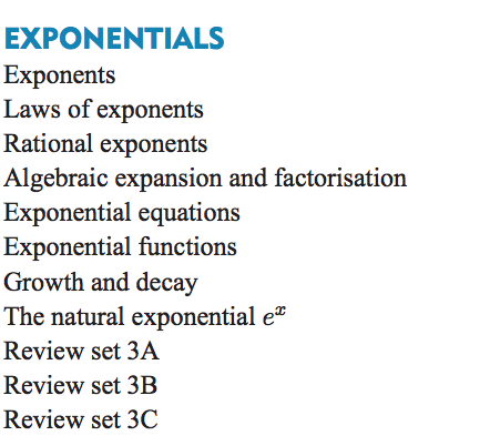 Exponentials