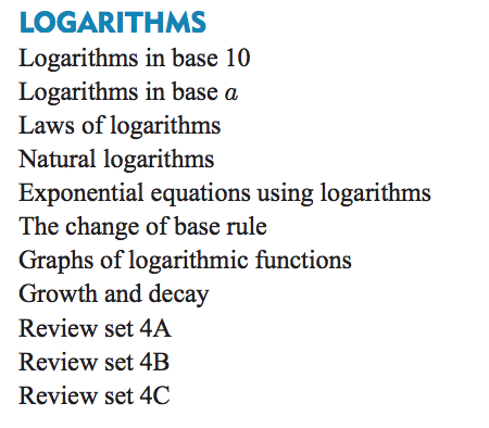 Logarithms