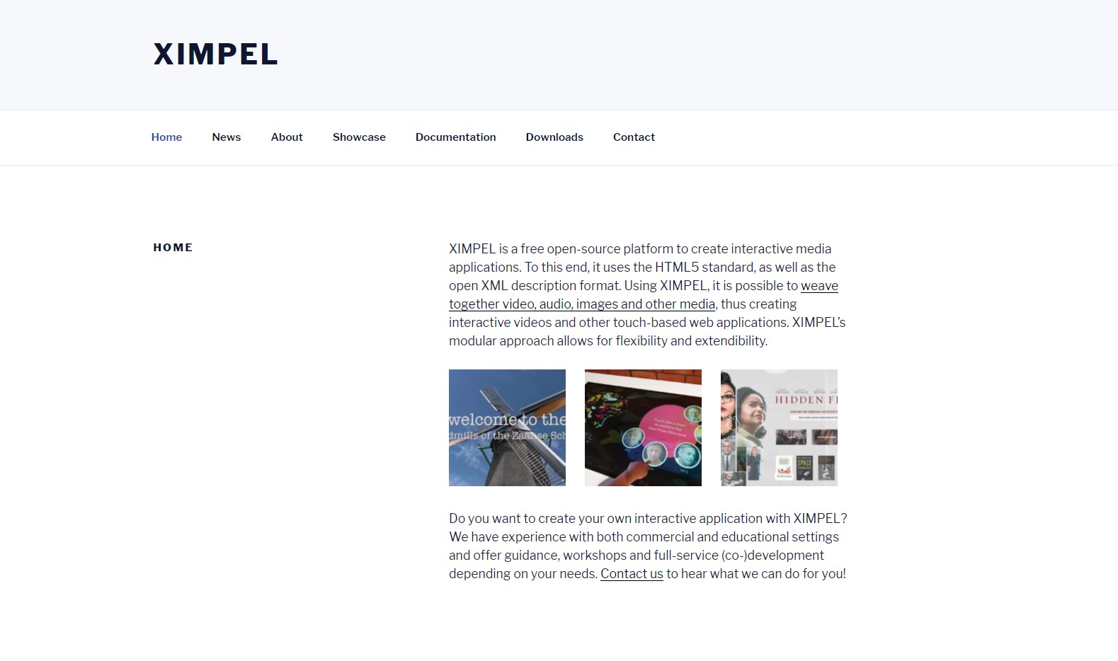XIMPEL website screenshot